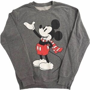 Disney Gray Crewneck Sweatshirt with Mickey Mouse